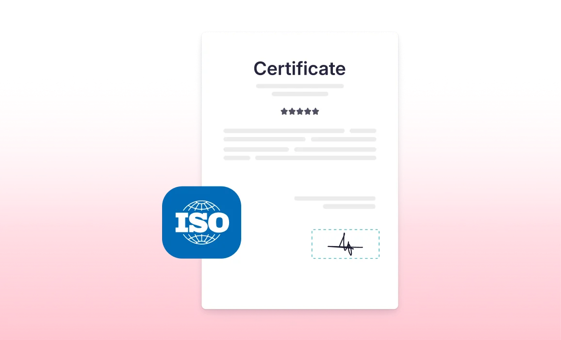training certificate iso certificate